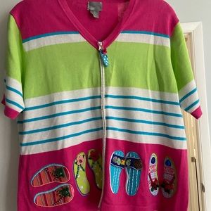 Short sleeve sweater